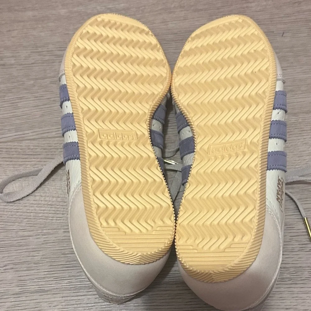 adidas Beige and Blue Japan Leather Sneakers - Picture 5 of 5
